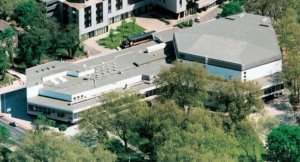 Blick von oben auf das Kongress Zentrum in Oberhausen